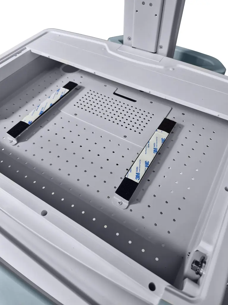 S2 Height Adjustable Laptop Cart clam shell  open.webp