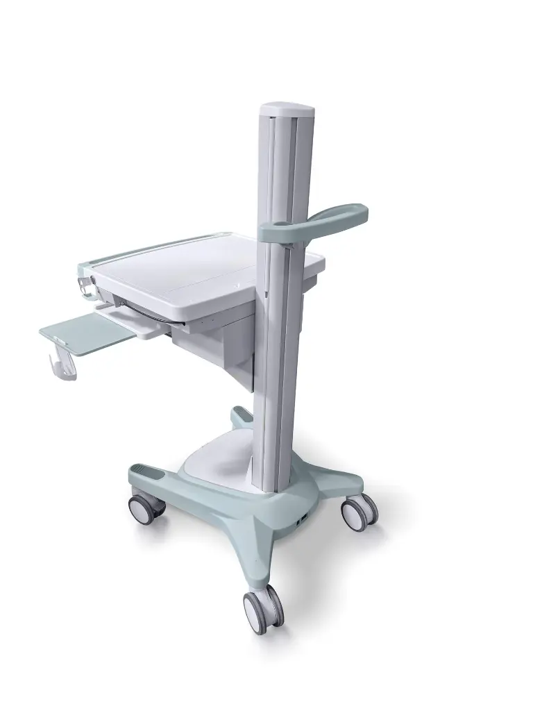 S2 Height Adjustable Laptop Cart rear angle.webp
