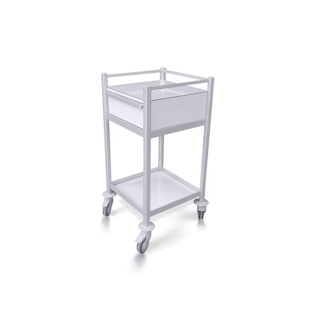 Multi-Purpose Medical Trolley - 1 Drawer, 1 Shelf, 480W, 480D, 975Hmm 