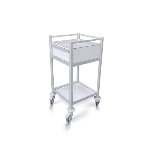 Multi-Purpose Medical Trolley - 1 Drawer, 1 Shelf, 480W, 480D, 975Hmm 